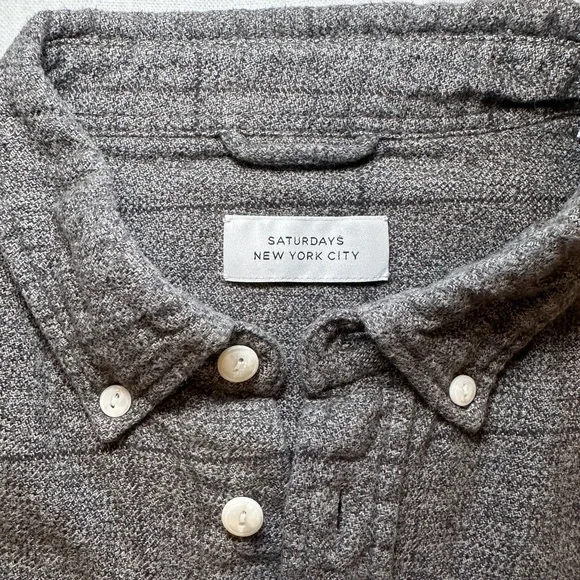 Saturday’s NYC Men’s Button Up Flannel Shirt
